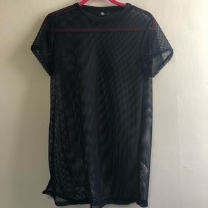 Missguided Mesh Oversized Tee